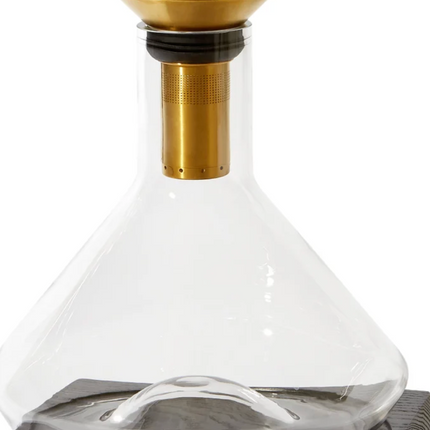 Rabbit Wine Decanter with Wood Base.