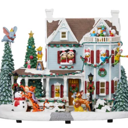 Disney Animated Holiday House with Lights and Music Mickey