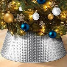 Metal Christmas Tree Collar Silver