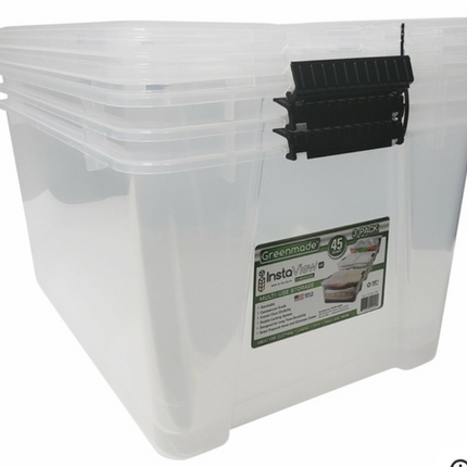 InstaView Storage Bins - 3x45 Quart