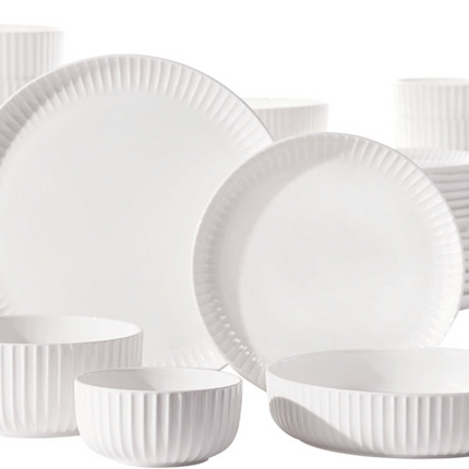 Maison Neuve Ridge Bone China Dinnerware Set, 40-pieces