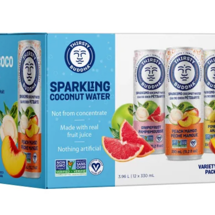 Thirsty Buddha Coconut Water, 9-12 × 330 mL