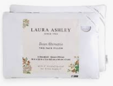 Laura Ashley Twin Pack Queen Pillows USED