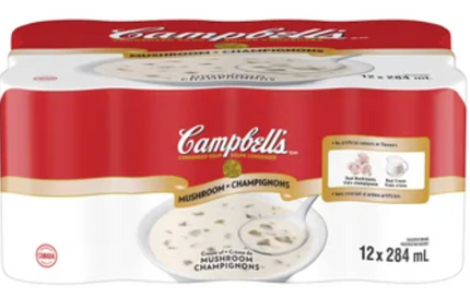 Campbell's Cream of Mushroom Soup, 10-12 × 284 mL