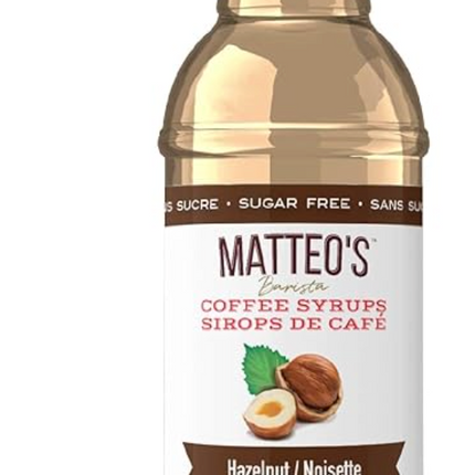 Matteo's Sugar Free, HAZELNUT  750ml