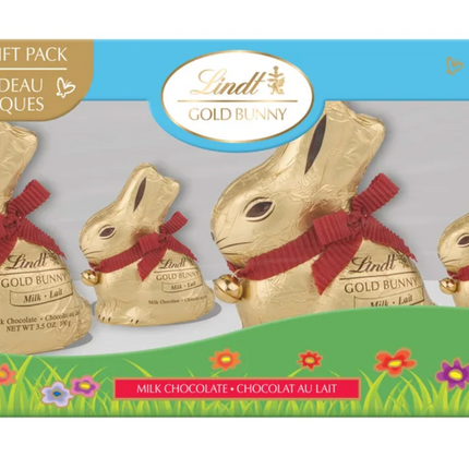 Lindt Easter Milk Chocolate Gold Bunnies Gift Box, 500 g