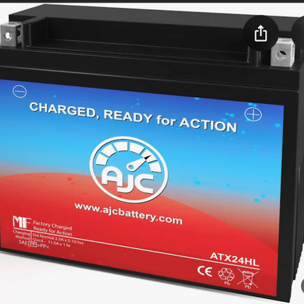 AJC Powersport Battery ATX24HL