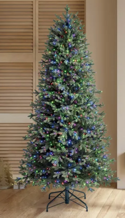 6.5ft Artificial Slim Christmas Tree with 1,200 Radiant