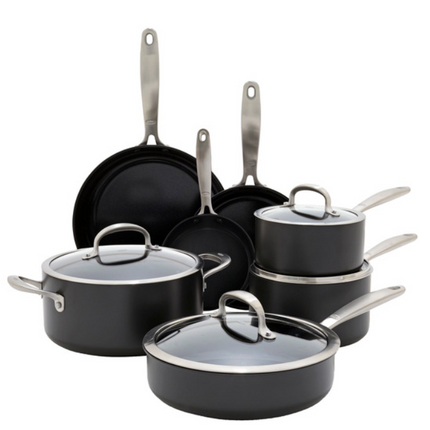 OXO 11 Piece Non-Stick Cookware Set Used