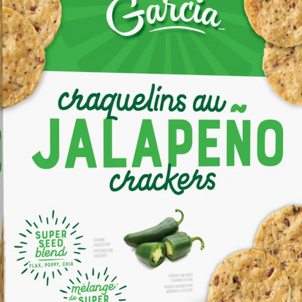 RW Garcia 3 Seed Jalapeño Crackers, 2 × 425 g
