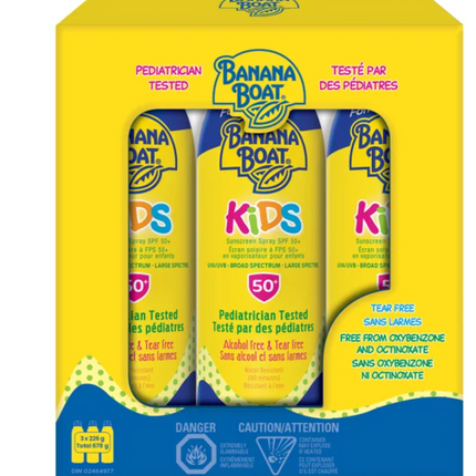 Banana Boat Kids Sunscreen Spray SPF 50, 2 x 226 g
