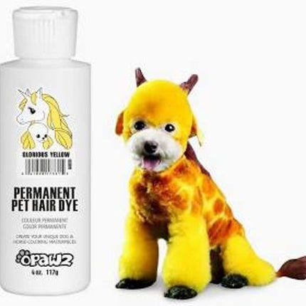 OPAWZ Permanent Dog & Horse Hair Dye YELLOW 117g