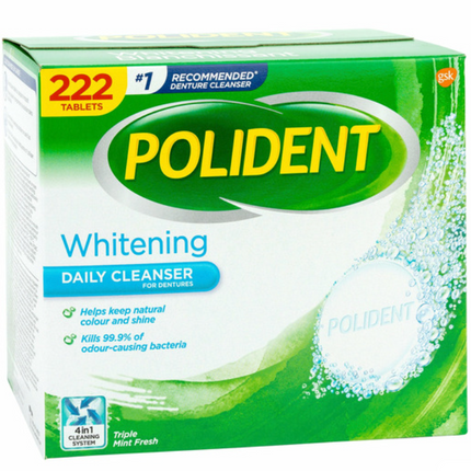 Polident Whitening Tablets 222 Count