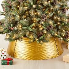 Metal Christmas Tree Collar Gold