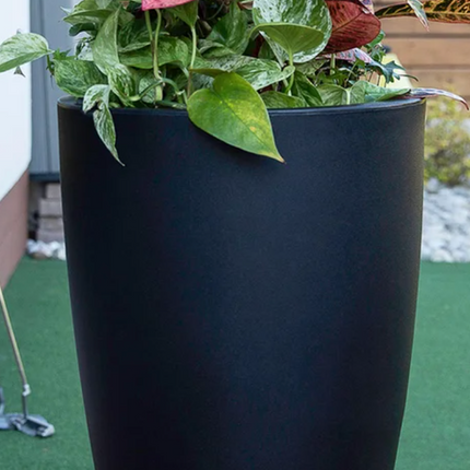 Caprio 26in Tall Self Watering Planter - Black