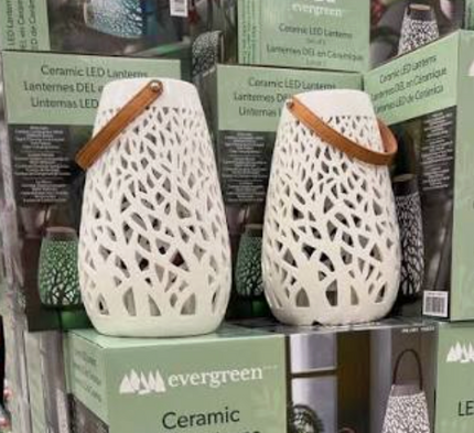Evergreen Ceramic LED Lanterns USED