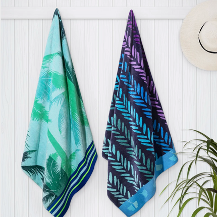 Jacquard Beach Towel 2-pack