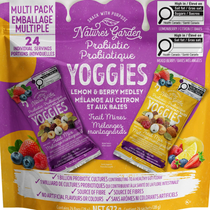 Nature's Garden Probiotic Yoggies Trail Mix Variety Pack, 20-24 × 28 g