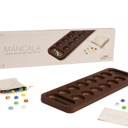 Mancala - Solid Wood Game Board