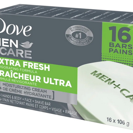 Dove Men + Care Extra Fresh Bar, 16 x 106 g