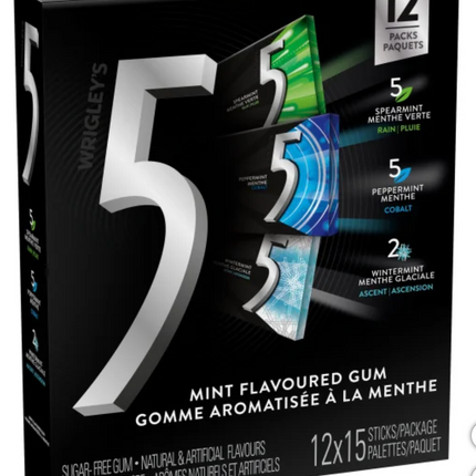Wrigley’s 5   Gum,  12 × 15 sticks