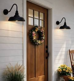 Barn Lights 2 pack Gold/Brown