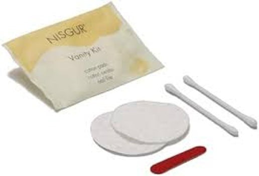 Nisgur Cotton Pad Cotton Swab and Nail File Kit Pack of 100