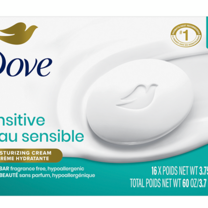 Dove Sensitive Skin Soap Bar 14-16-pack