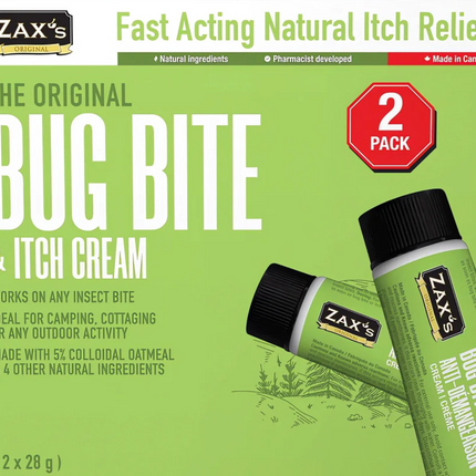 ZAX's Original Bug Bite & Itch Cream, 2 x 28 g