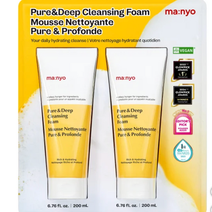 Ma:nyo Pure and Deep Cleansing Foam, 2 x 200 mL
