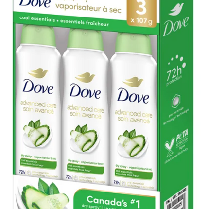 Dove Dry Spray Antiperspirant 2 x 107g