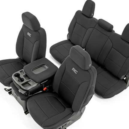 Neoprene Custom Seat Covers 2 ROWS BLACK