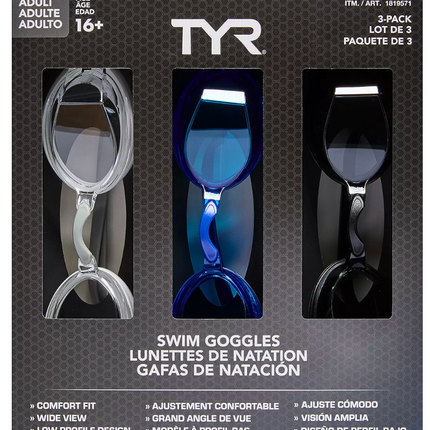 TYR - 3-Pack Swim Goggles