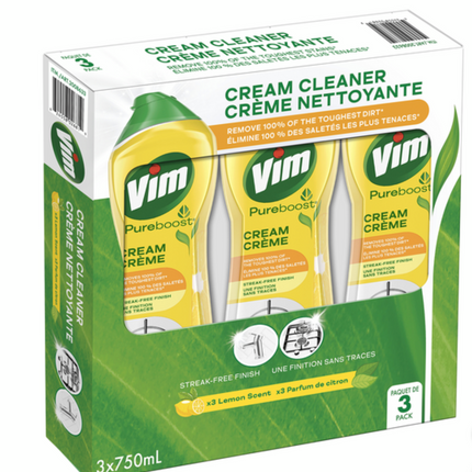 Vim Cream Cleaner 3 x 750 ml USED