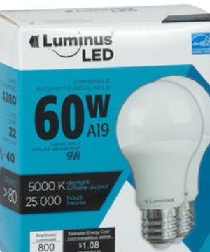 Luminus LED A19 Dimmable 8pk Bulbs