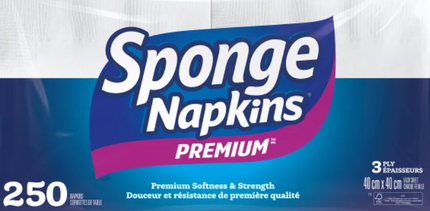 Sponge Napkins 3 Ply, Pack of 125