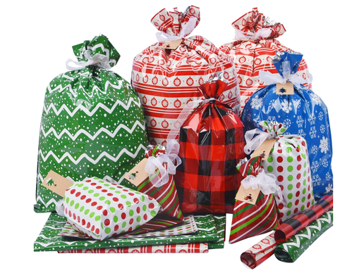Christmas Drawstring Gift Bags 34pcs Assorted Christmas Bag