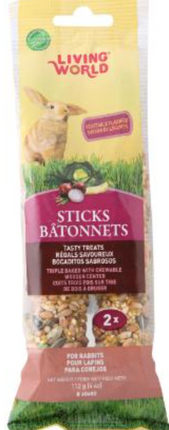 Living World Rabbits Sticks Honey 2pk 112g