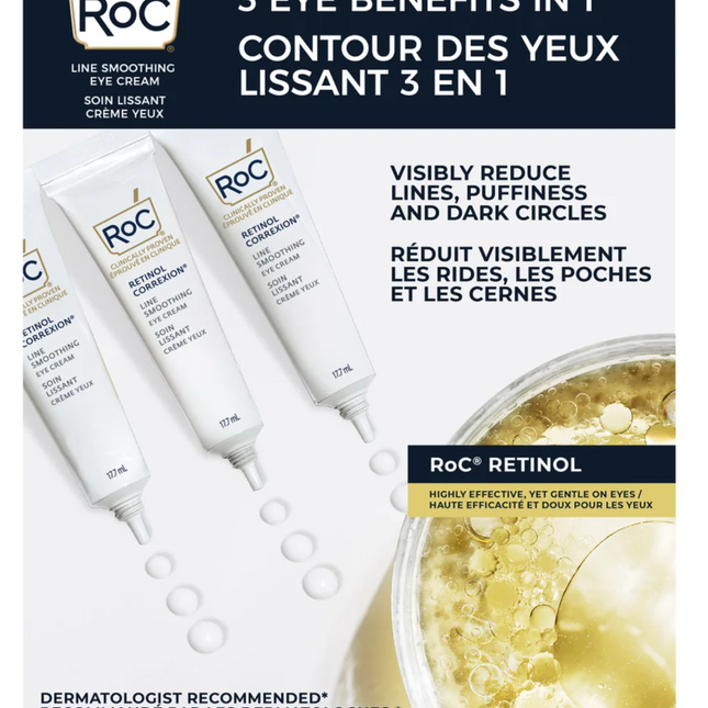 RoC - Retinol Correxion Eye Cream, 3 x 17.7 ml