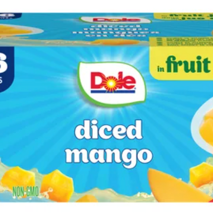 Dole Diced Mango Cups, 15-20 × 107 mL