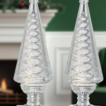 35.5 cm (14 in.) Set of 2 Spiral Christmas Trees