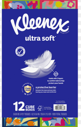 Kleenex Ultra Soft Facial Tissue, 3-Ply  12 ct