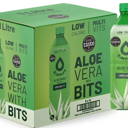 Simplee Aloe Vera Drink With Bits, 9-12 x 500ml