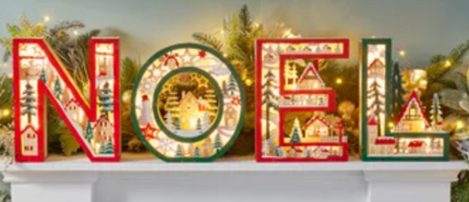 30 cm (18.8 in.) NOEL Wooden Letters