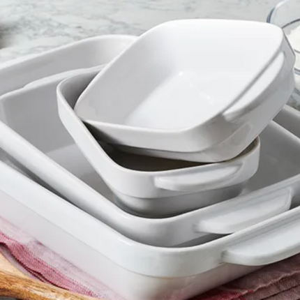 Lagostina Ceramic White 4 Piece Bakeware Set