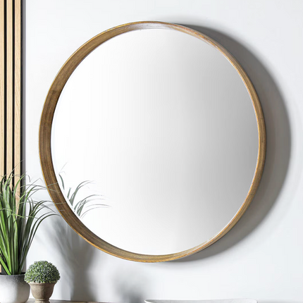 Gallery Keaton Oak Round Mirror
