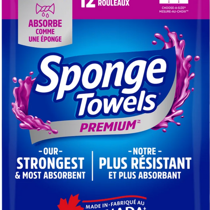 SpongeTowels Premium Paper Towels, 12 x 106 sheets