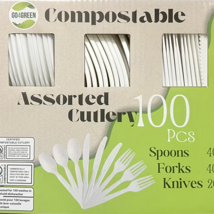 Go4Green Assorted Cutlery Set  100PCS