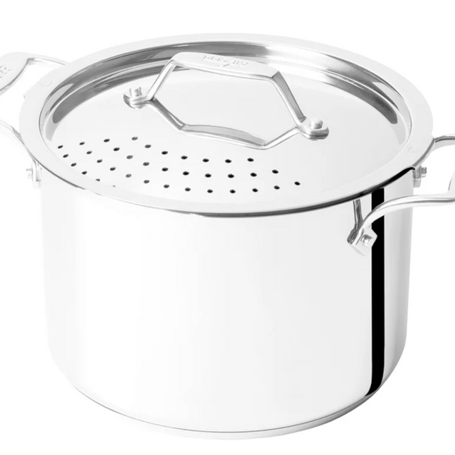 All-Clad "Simply Strain" Stainless Steel Multipot with Straining Lid, 7.6 L (8 qt.)