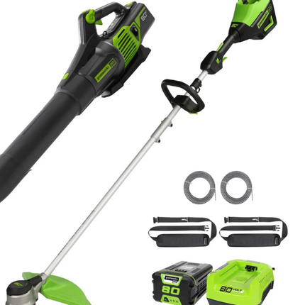 Greenworks 80V Brushless Blower + 16" String Trimmer